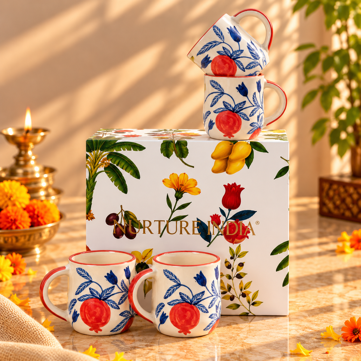 Set of 4 Mugs - Gift Hamper