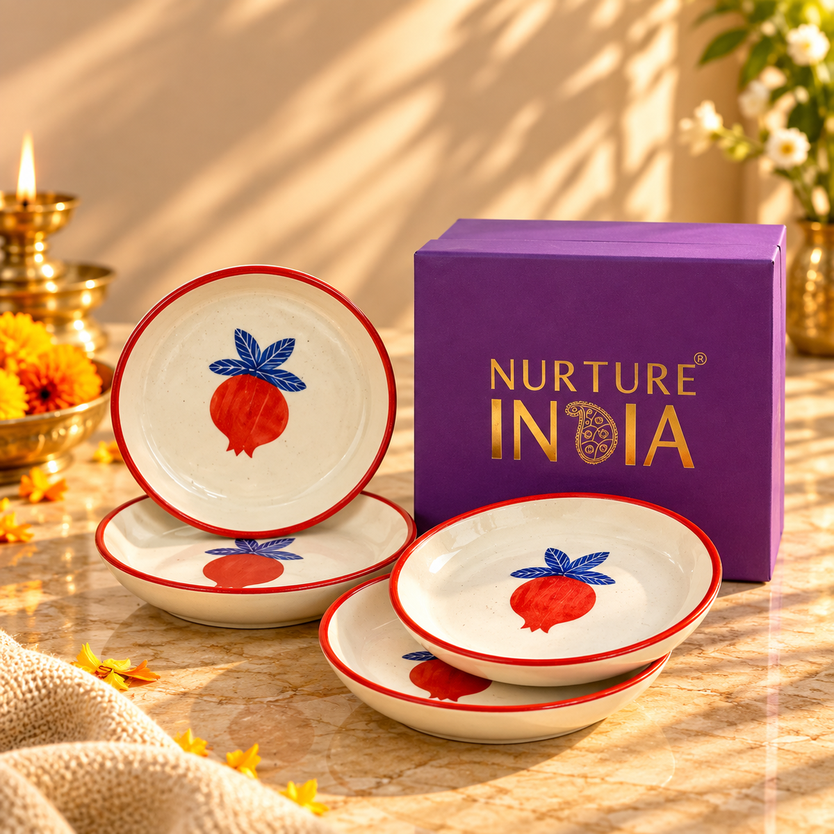 Ceramic Tapas Set of 4 - Gift Box