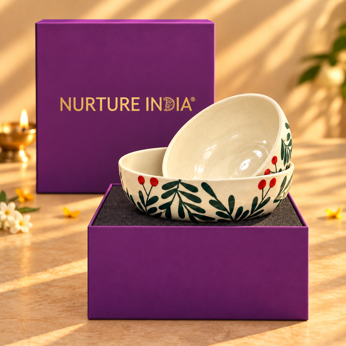 Small and Large Bowl - Gift Box (Purple)