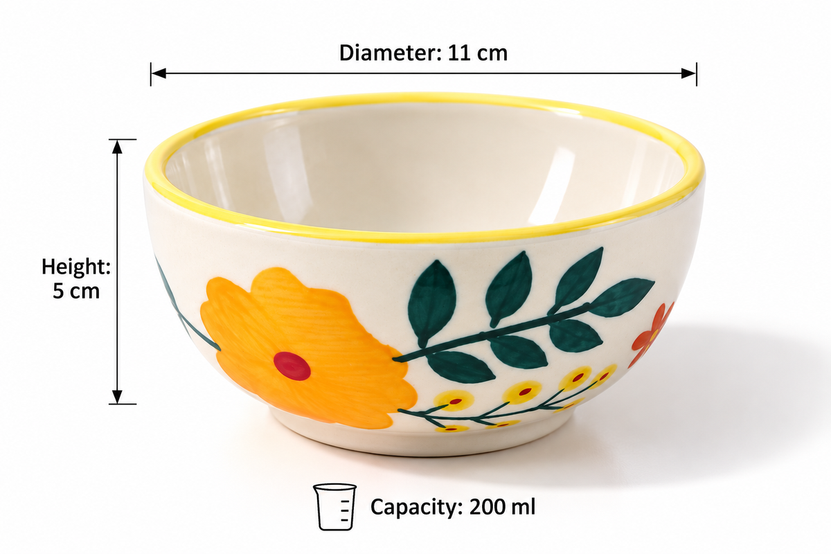 Multipurpose Extravaganza Ceramic Prep & Dip Bowl