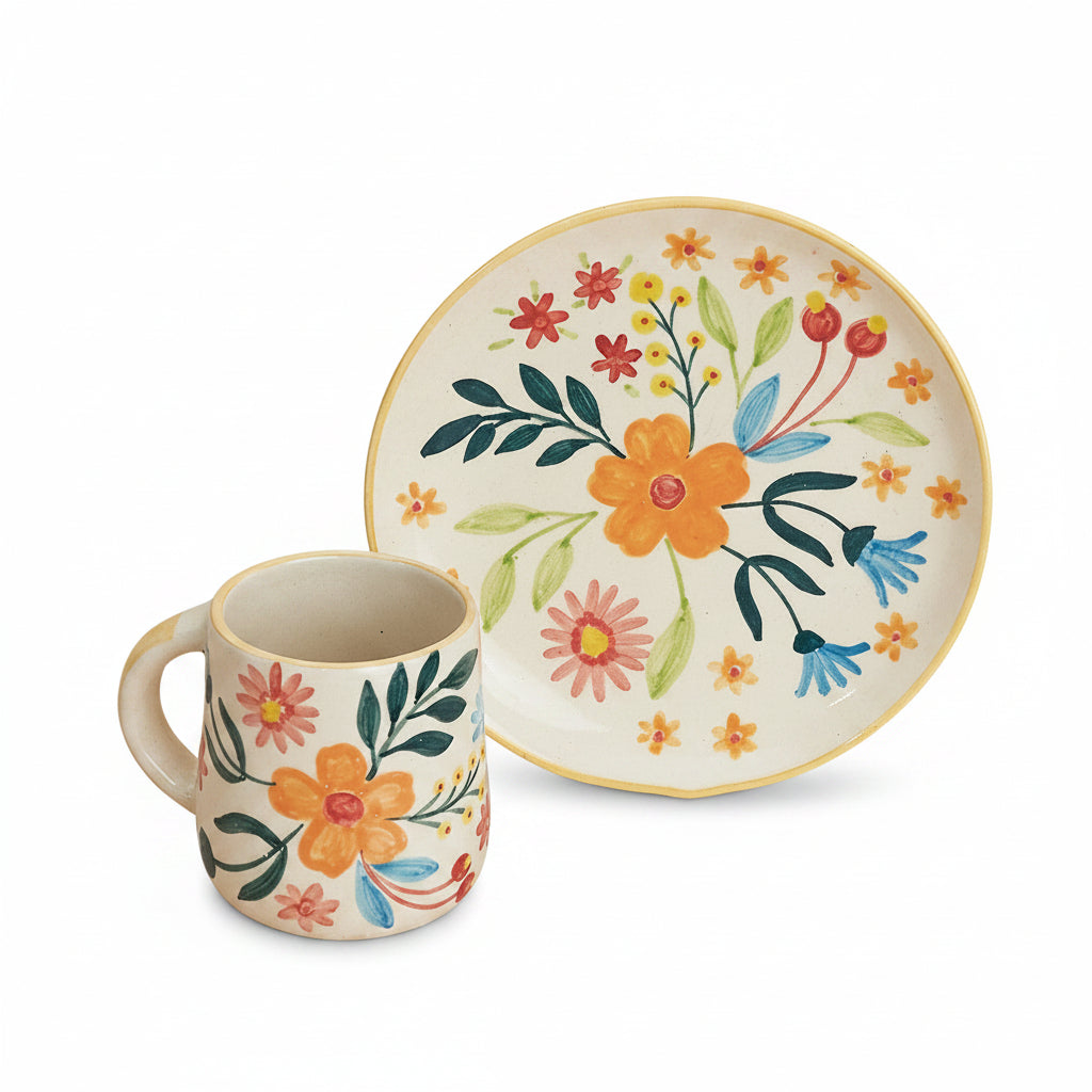Floral Extravaganza Plate and Mug 5