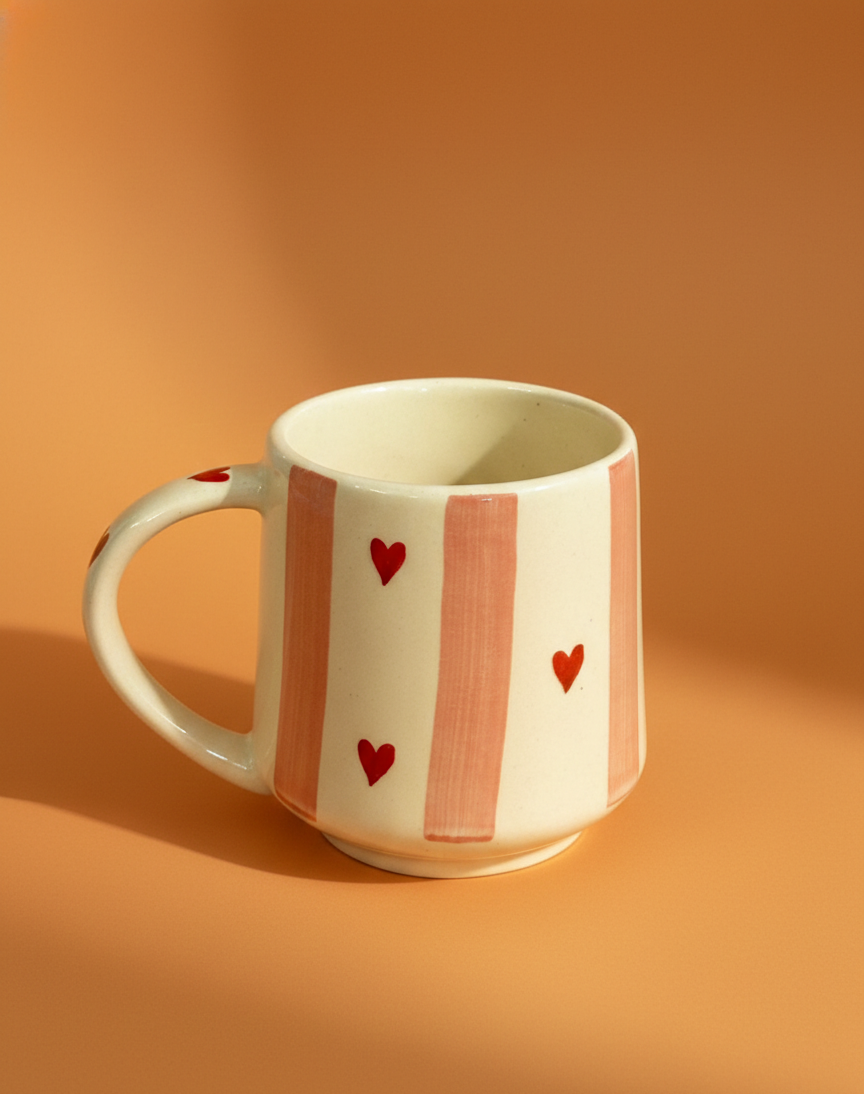 Stripe Heart Out Mug