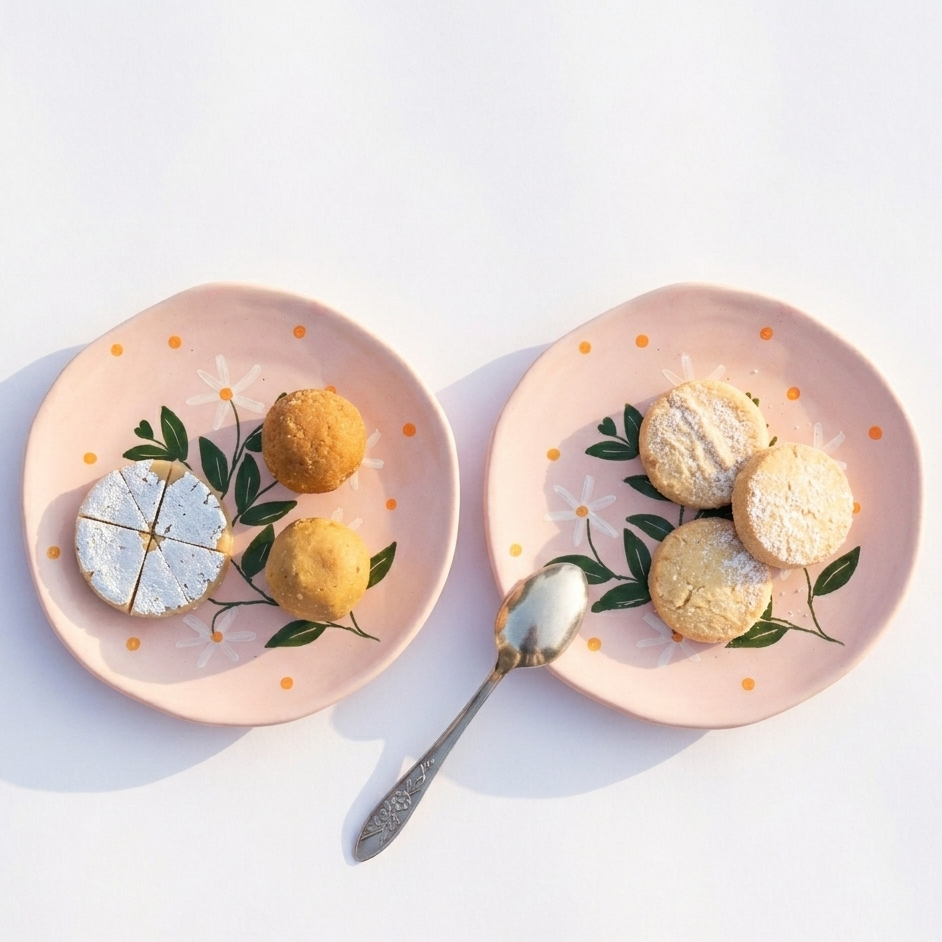 Parijat Postcard Plate Set of 2 (8 inches)