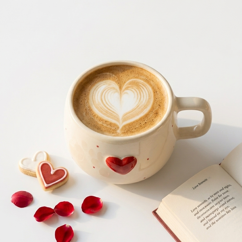 Heart Love Ceramic Coffee Mug (300 ml )