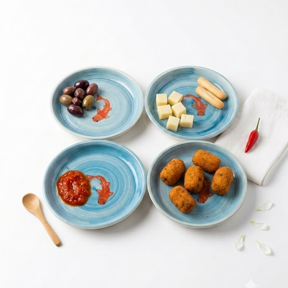 Koi mulaqaat Fish Ceramic Tapas Set of 4