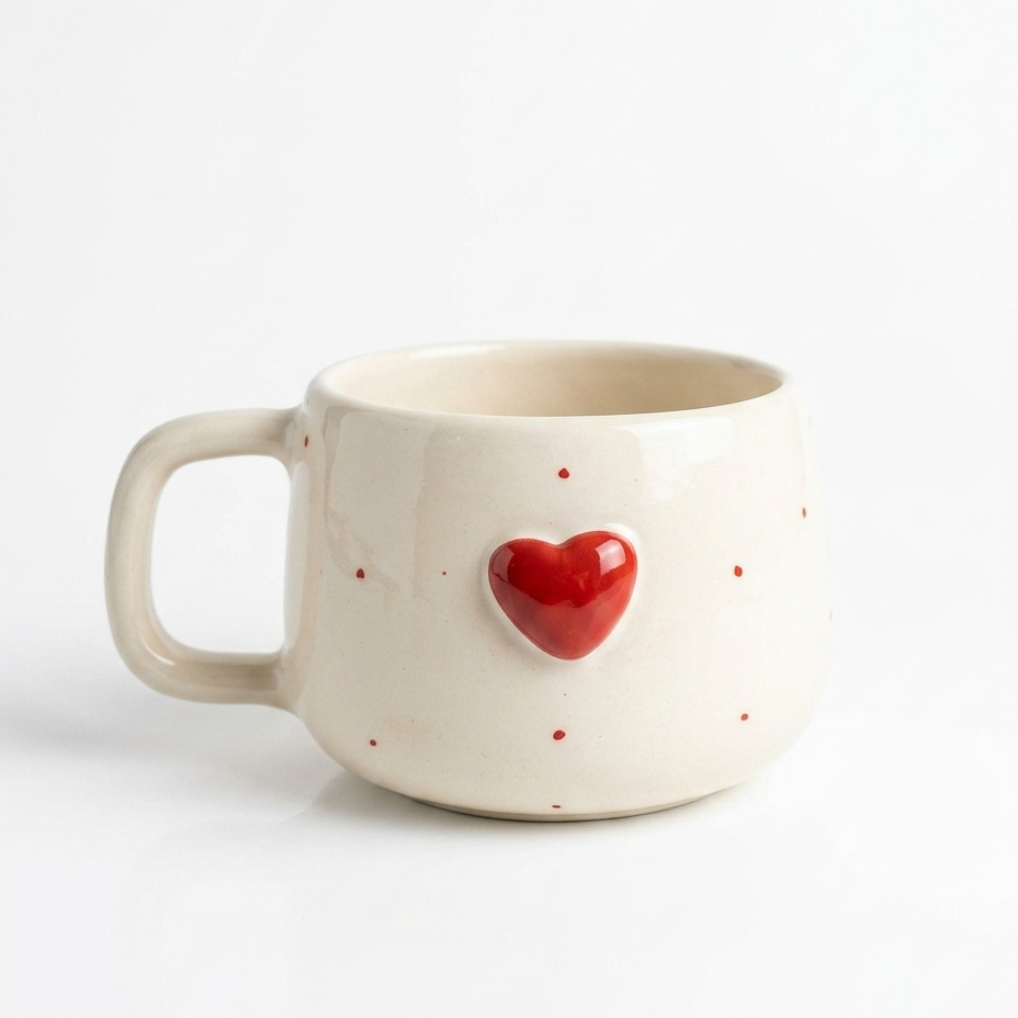 Heart Love Ceramic Coffee Mug (300 ml )