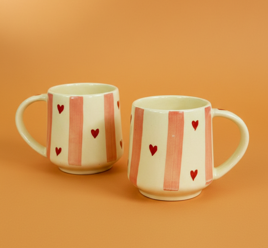 Stripe Heart Out Mug
