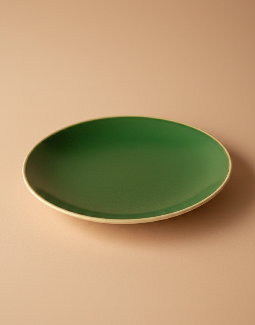 Army Green Dinner Plates (10 Inches )