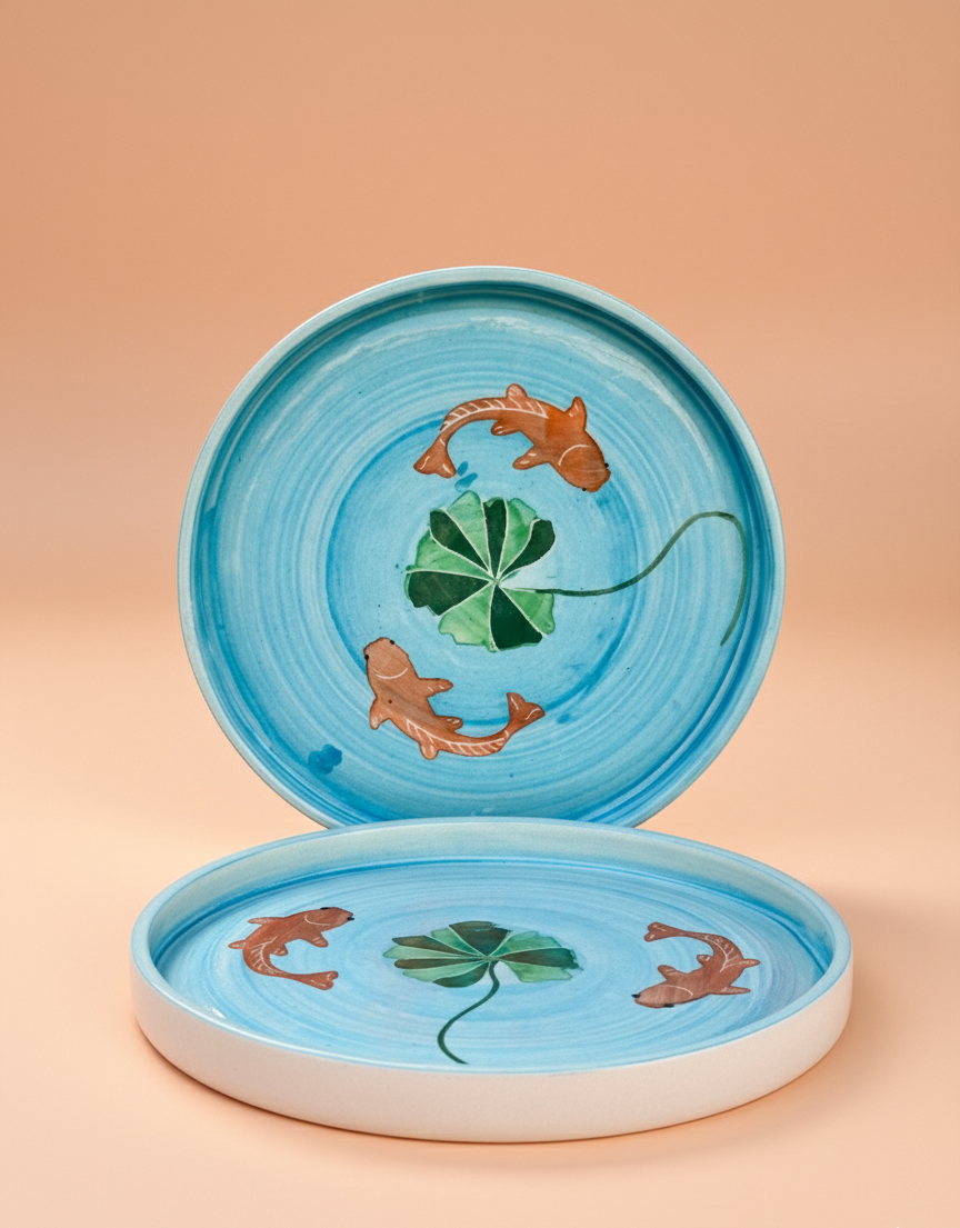 Koi Mulaqaat Fish Ceramic Plates ( 8 Inches )