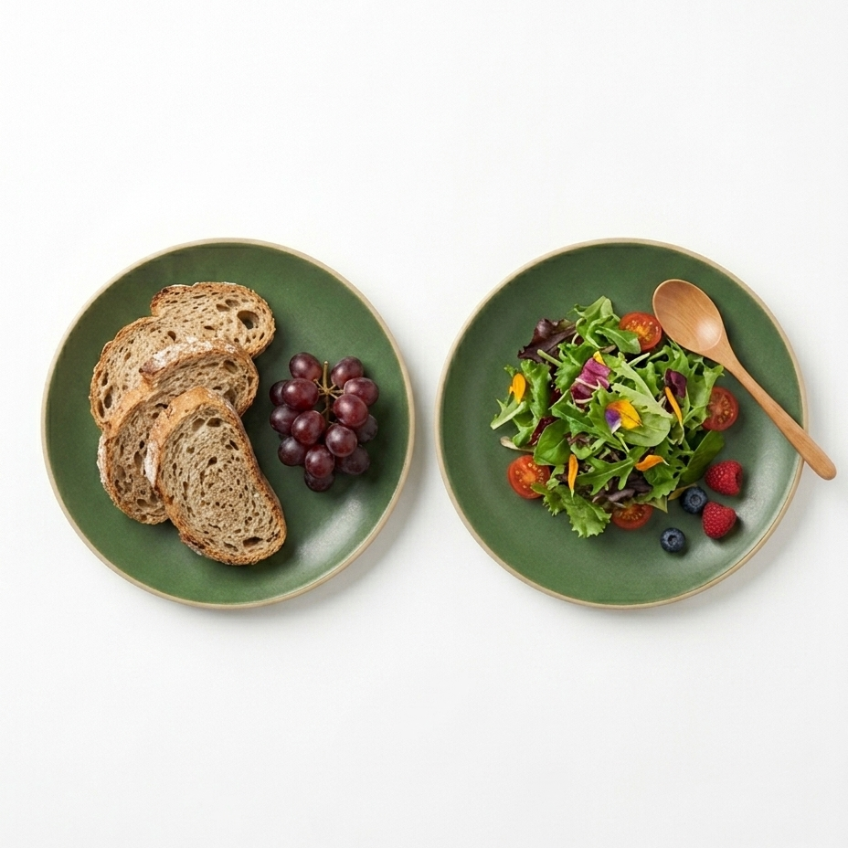 Handcrafted Earthy Green Ceramic Dinner Plate (Matte Finish) (10 Inches )