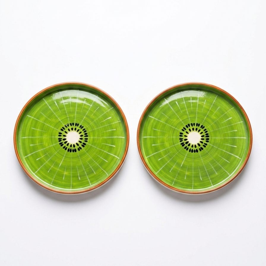 Kiwi Ceramic Snack Plate (8 inches)