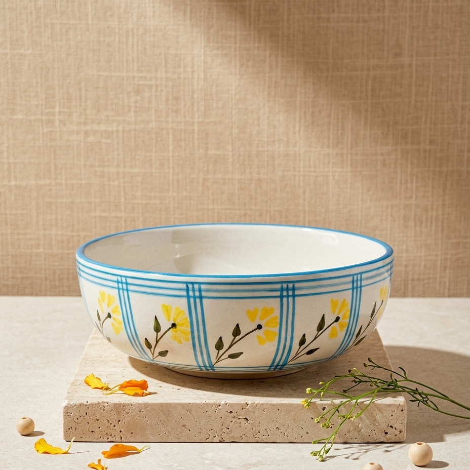 Ditsy Floral Ceramic Bowl – Large