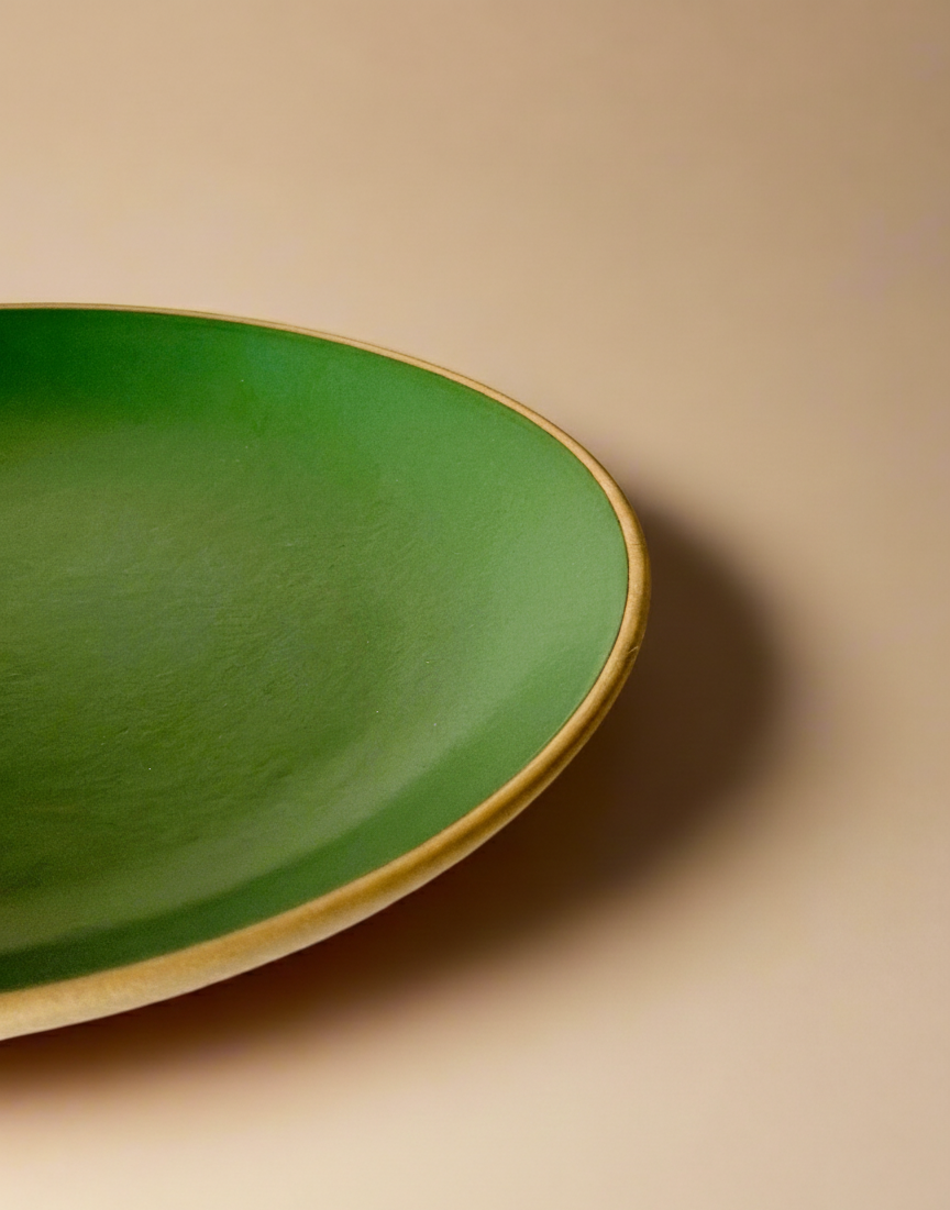 Army Green Dinner Plates (10 Inches )