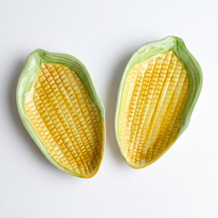Bhutta Corn Snack Plates Set of 2