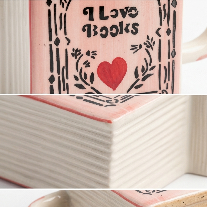Nostalgic Book Bound Ceramic Coffee Mug