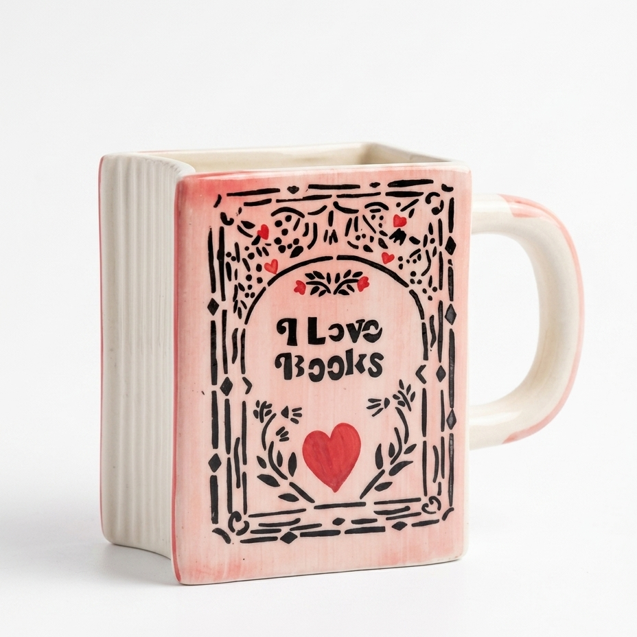 Nostalgic Book Bound Ceramic Coffee Mug