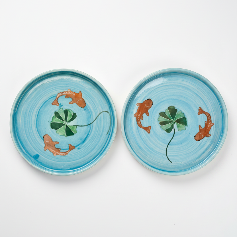 Koi Mulaqaat Fish Ceramic Plates (8 Inches)