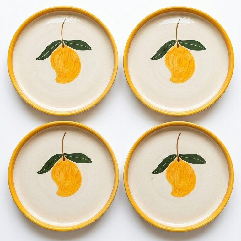 Aam Bagaan Handpainted Ceramic Snack Plate (8 inches)
