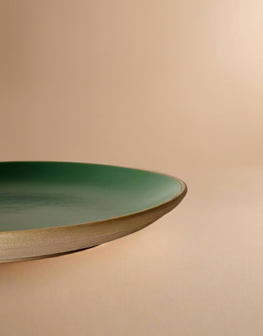 Army Green Dinner Plates (10 Inches )