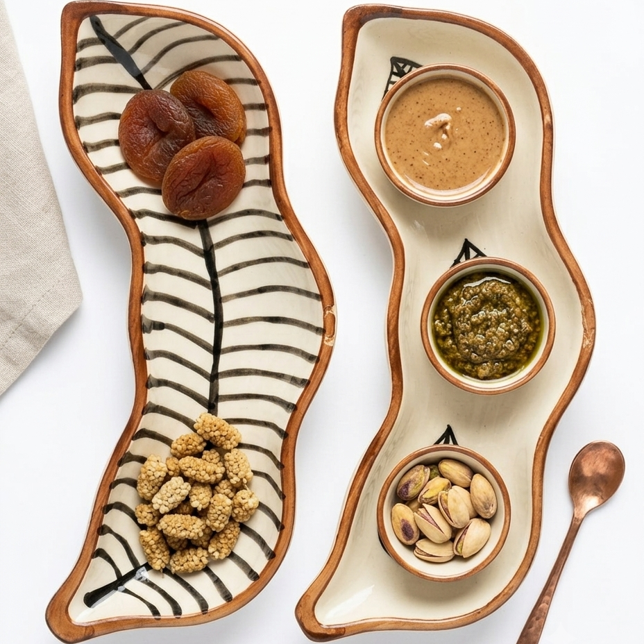 Tamarind Ceramic Dip Platter Set of 2
