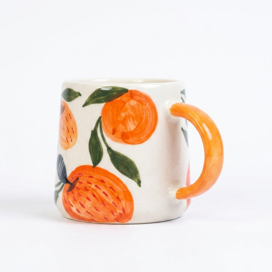 Fresh Orange Charm : Artistic Ceramic Mugs (300 ml)