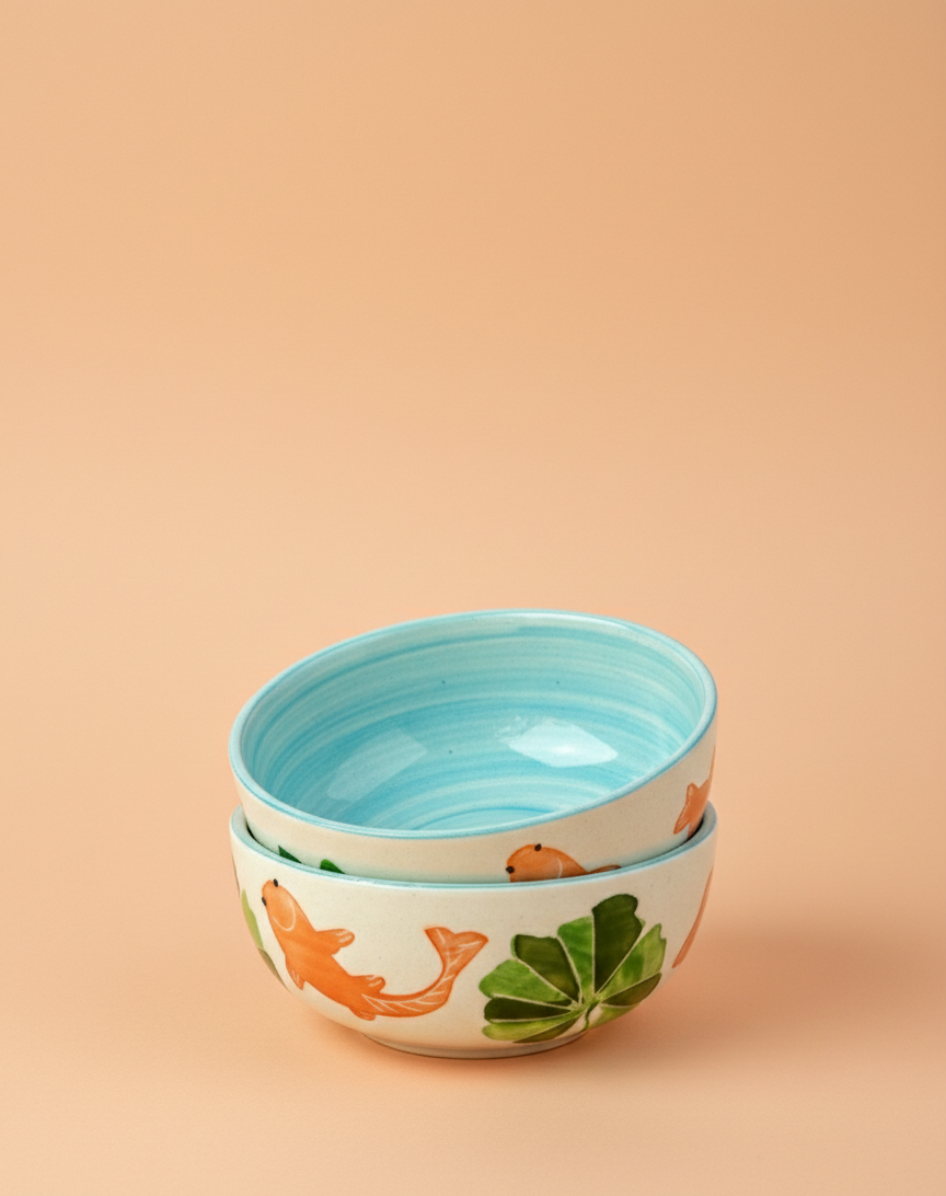 Set - Koi Mulaqaat Fish Ceramic Small Bowls