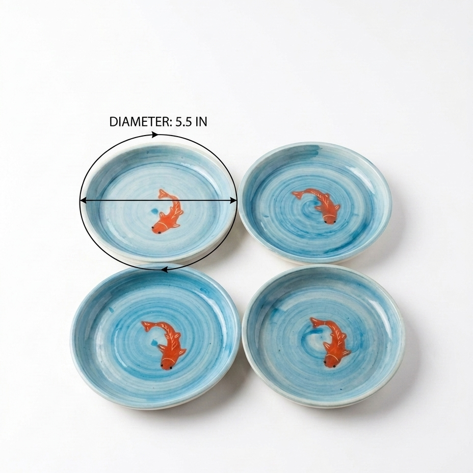 Koi mulaqaat Fish Ceramic Tapas Set of 4