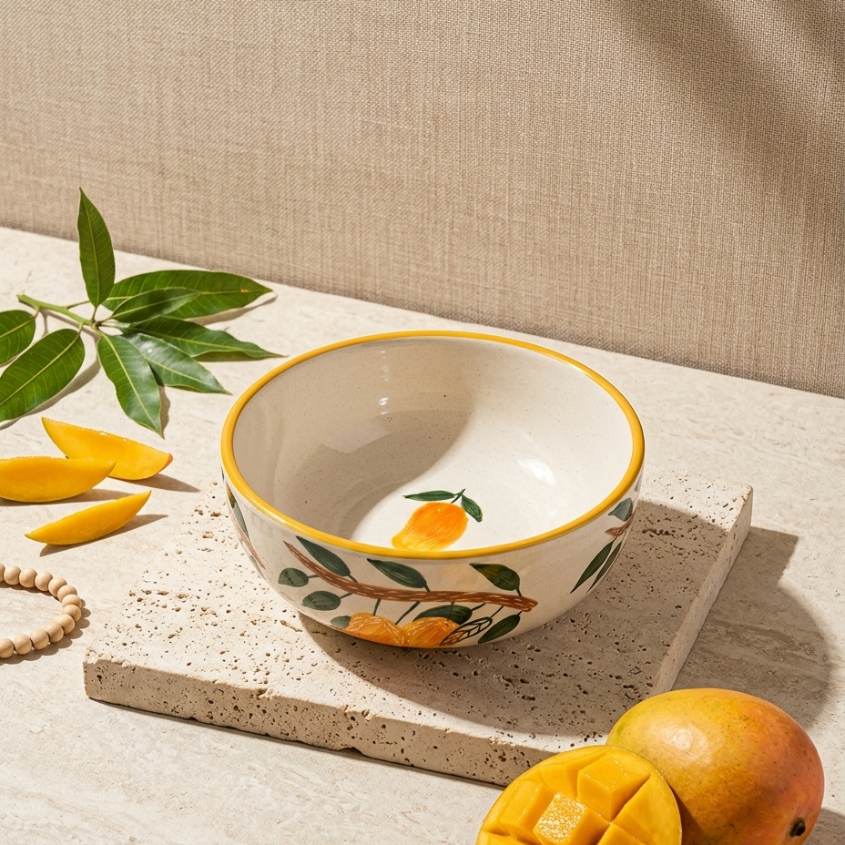 Mango Mehfil Ceramic Bowl - Large