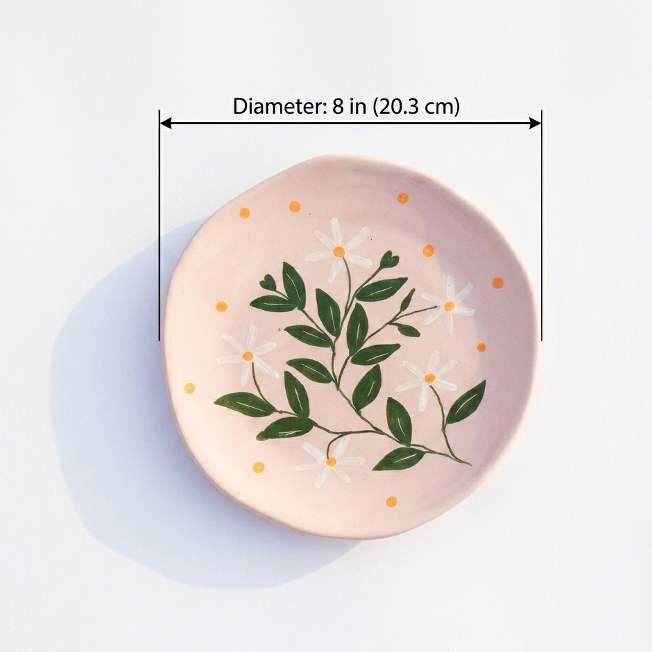 Parijat Postcard Plate Set of 2 (8 inches)