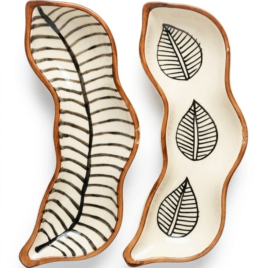 Tamarind Ceramic Dip Platter Set of 2