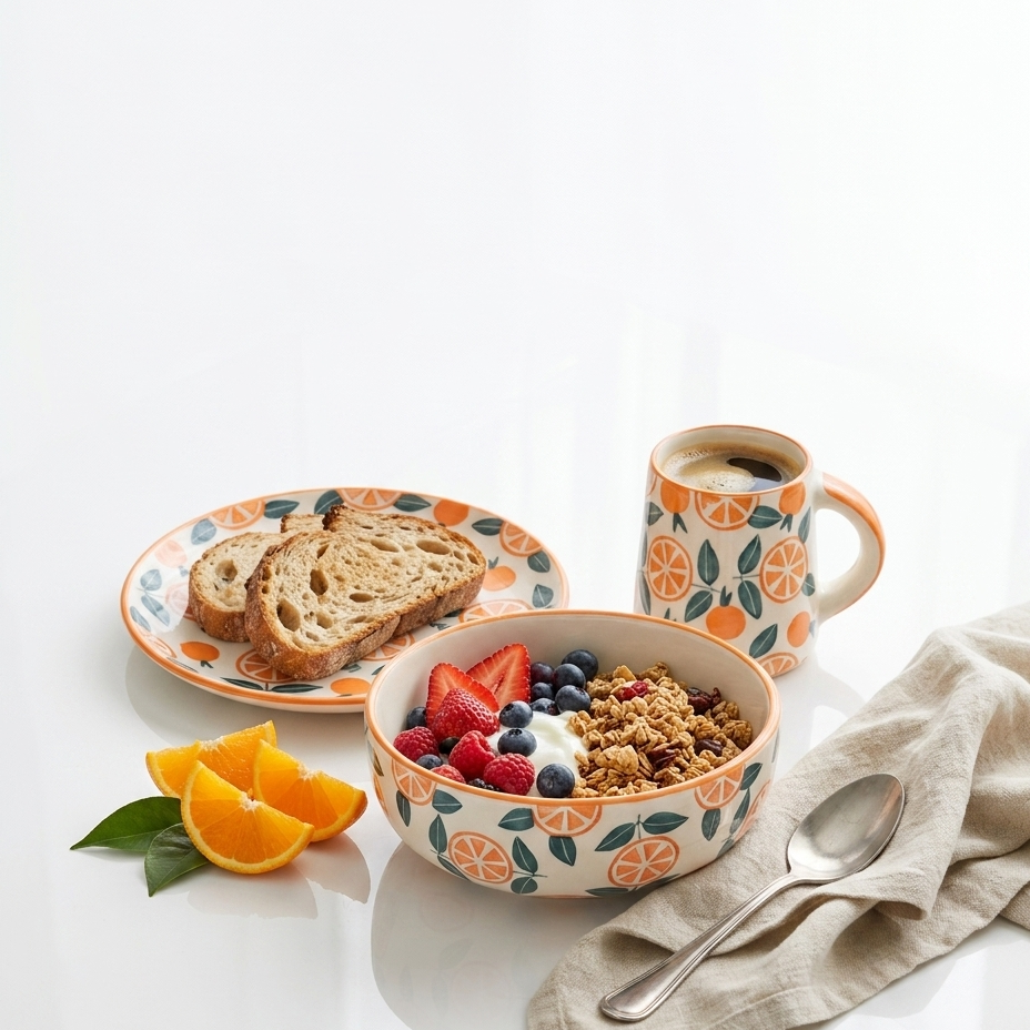 Narangi Orange Breakfast Set of 3