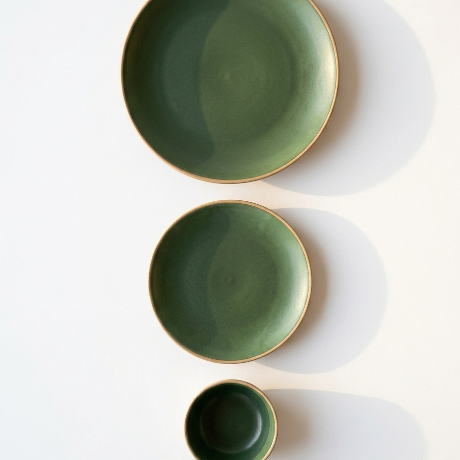 Army Green Dinner Set of 3 Matte