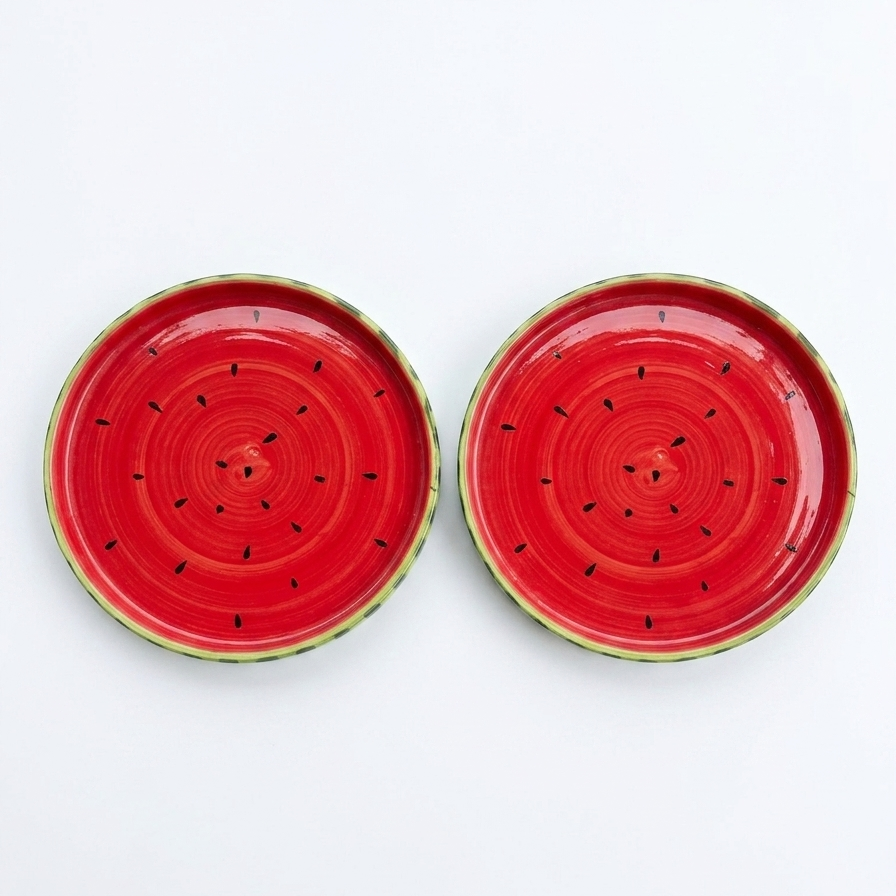 Watermelon Ceramic Snack Plate (8 inches)