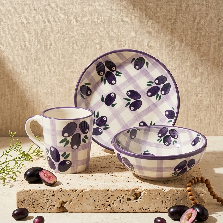 Jamun Junction Ceramic Breakfast Set of 3
