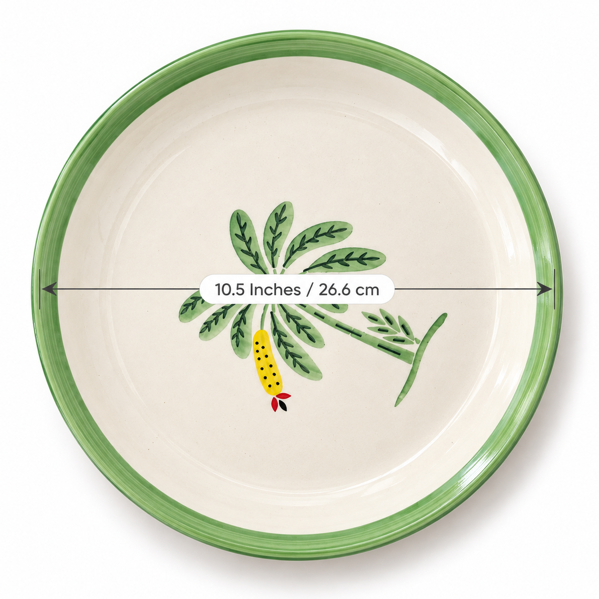 Banana Bloom Handpainted Dinner Plate (10.5 inches)