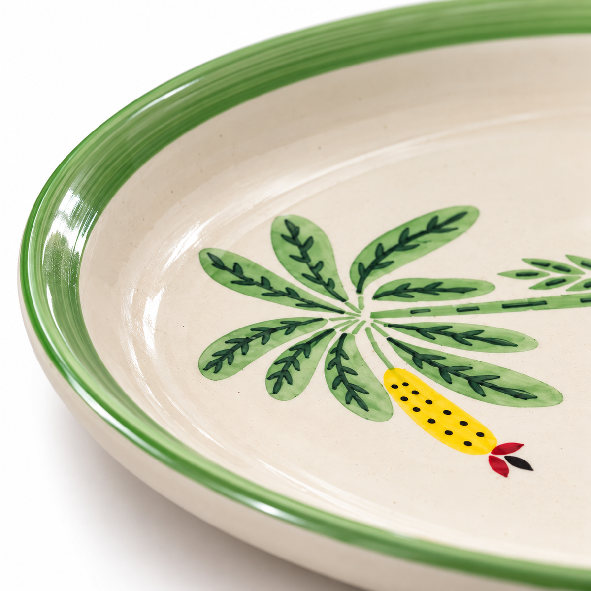 Banana Bloom Handpainted Dinner Plate (10.5 inches)