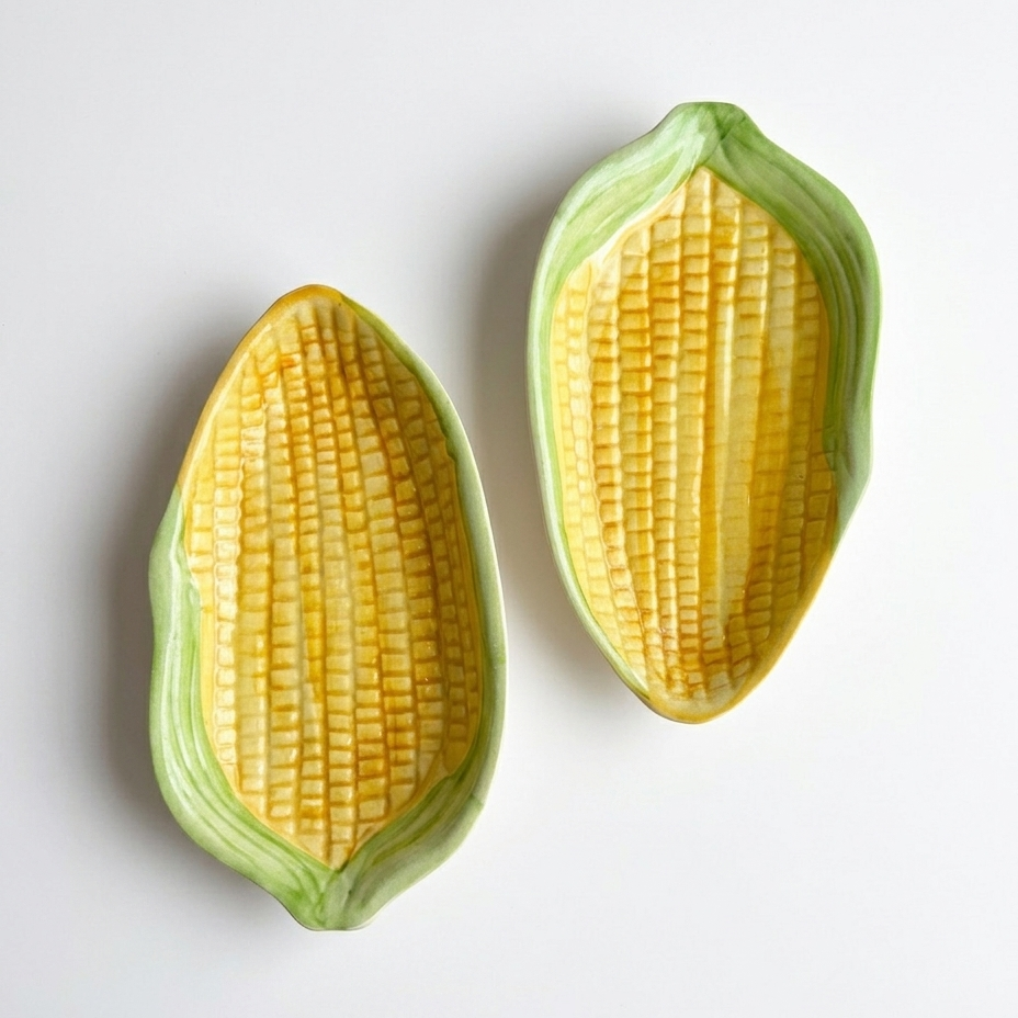 Bhutta Corn Snack Plates Set of 2