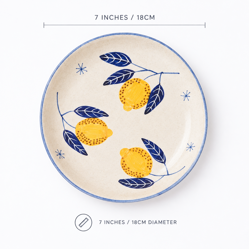 Italian Lemon Leafy Plate Sets (7 inches)