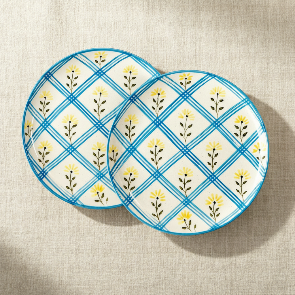 Ditsy Floral Ceramic Plate Sets (7inches)