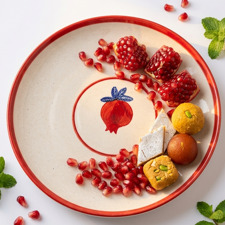 Anaar Bazaar Ceramic Dinner Plate (10.5 inches)