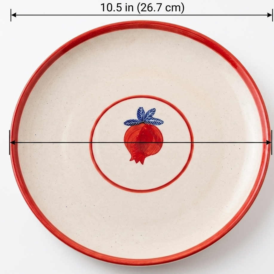 Anaar Bazaar Ceramic Dinner Plate (10.5 inches)