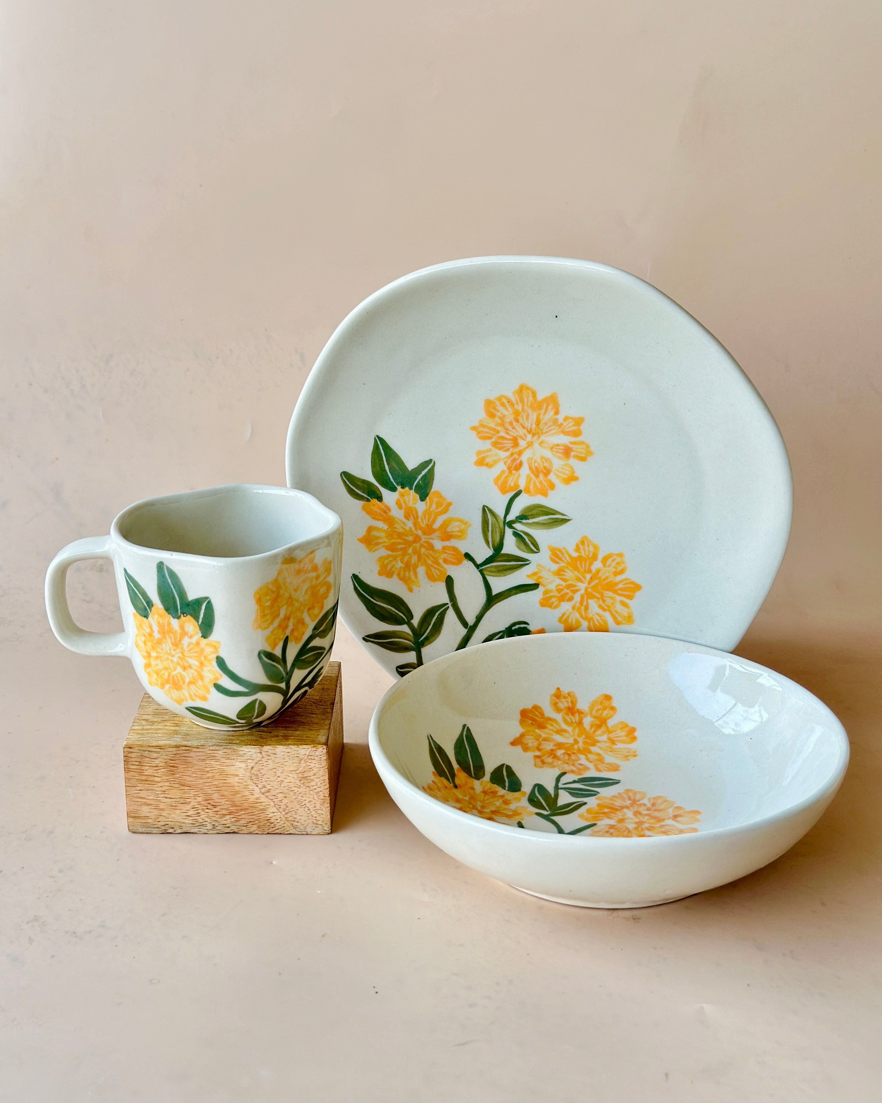 Marigold Breakfast Set of 3  (Pre Order- 5th April Dispatch)