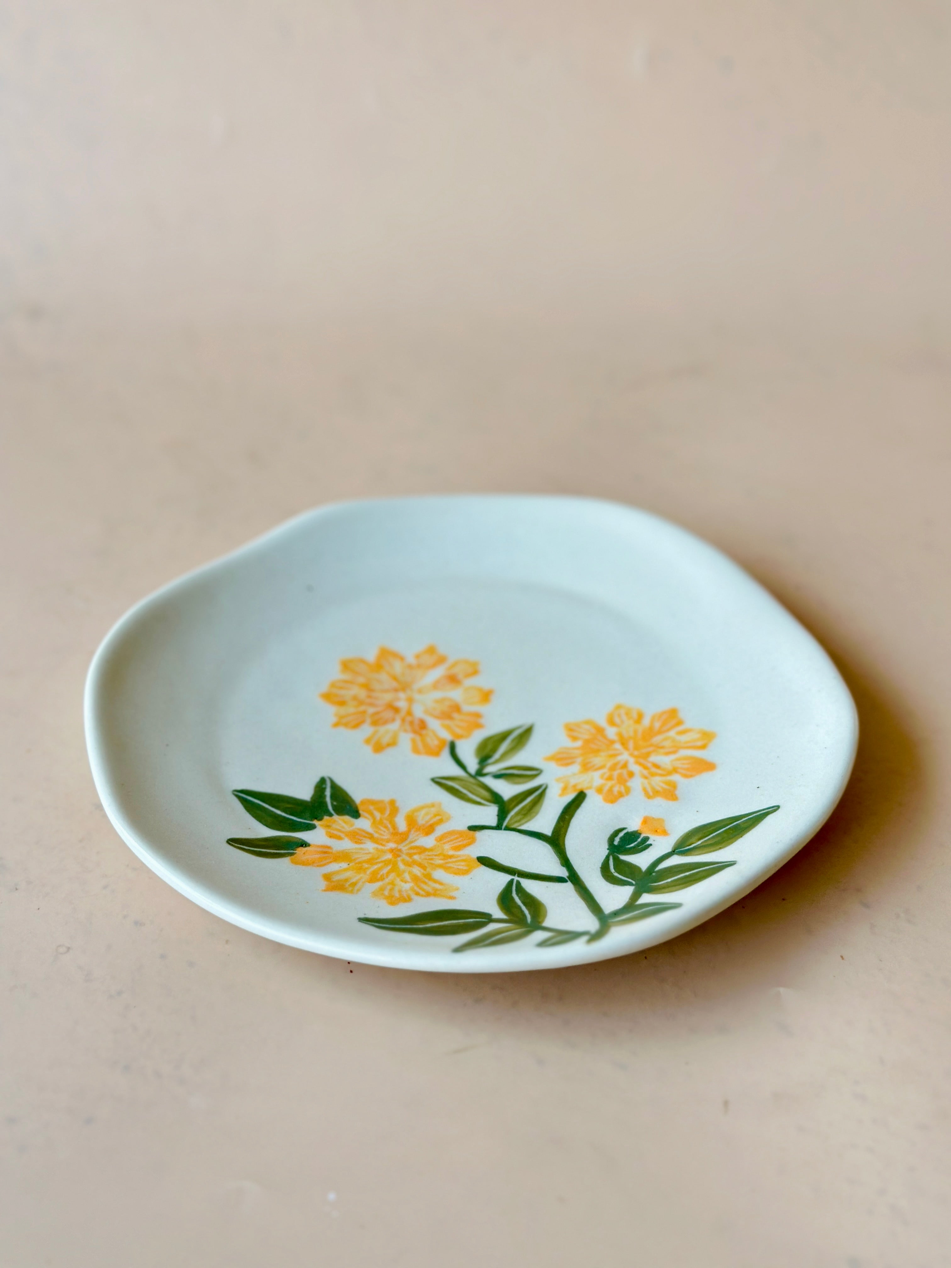 Marigold Snack Plate Set of 2 (Pre Order- 5th April Dispatch)