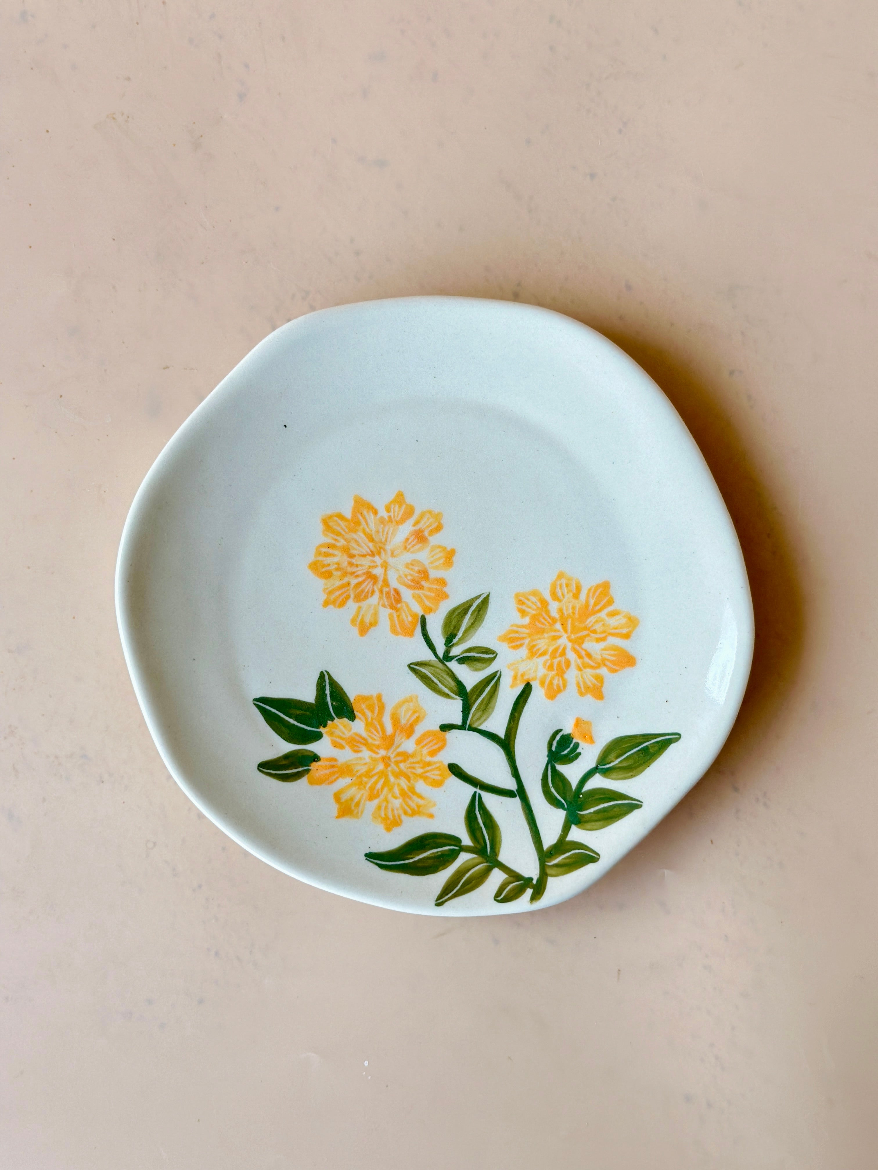 Marigold Snack Plate Set of 2 (Pre Order- 5th April Dispatch)