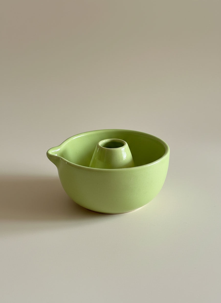 Pastel Green Matcha Bowl & Whisk Holder Set
