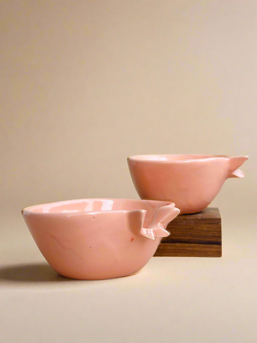 Peach Anaar Chip Dip Bowl Set of 2