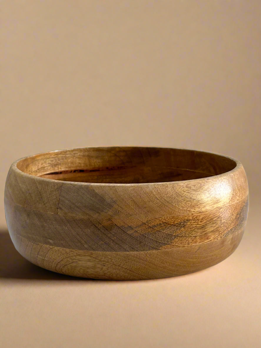 Large Mango Wood Salad Bowl
