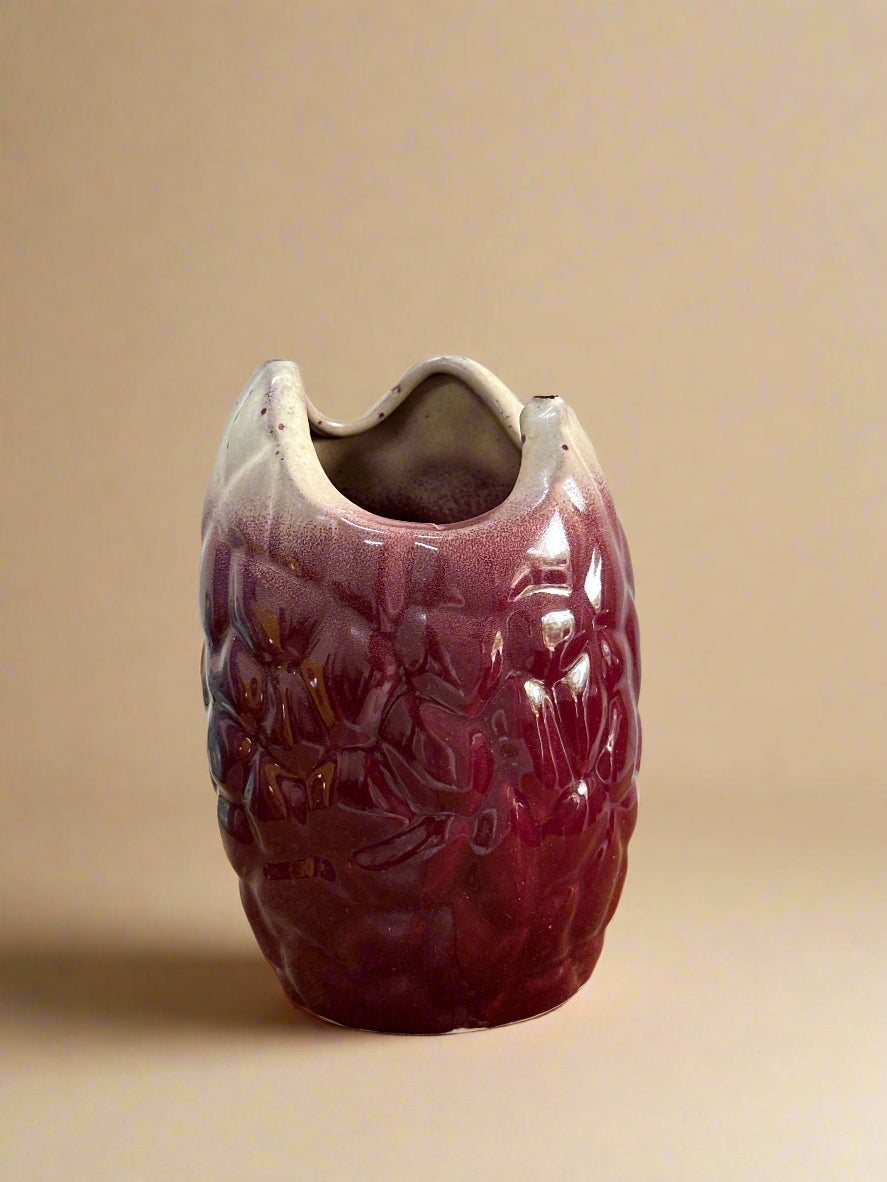 Ruby Ripple Vase