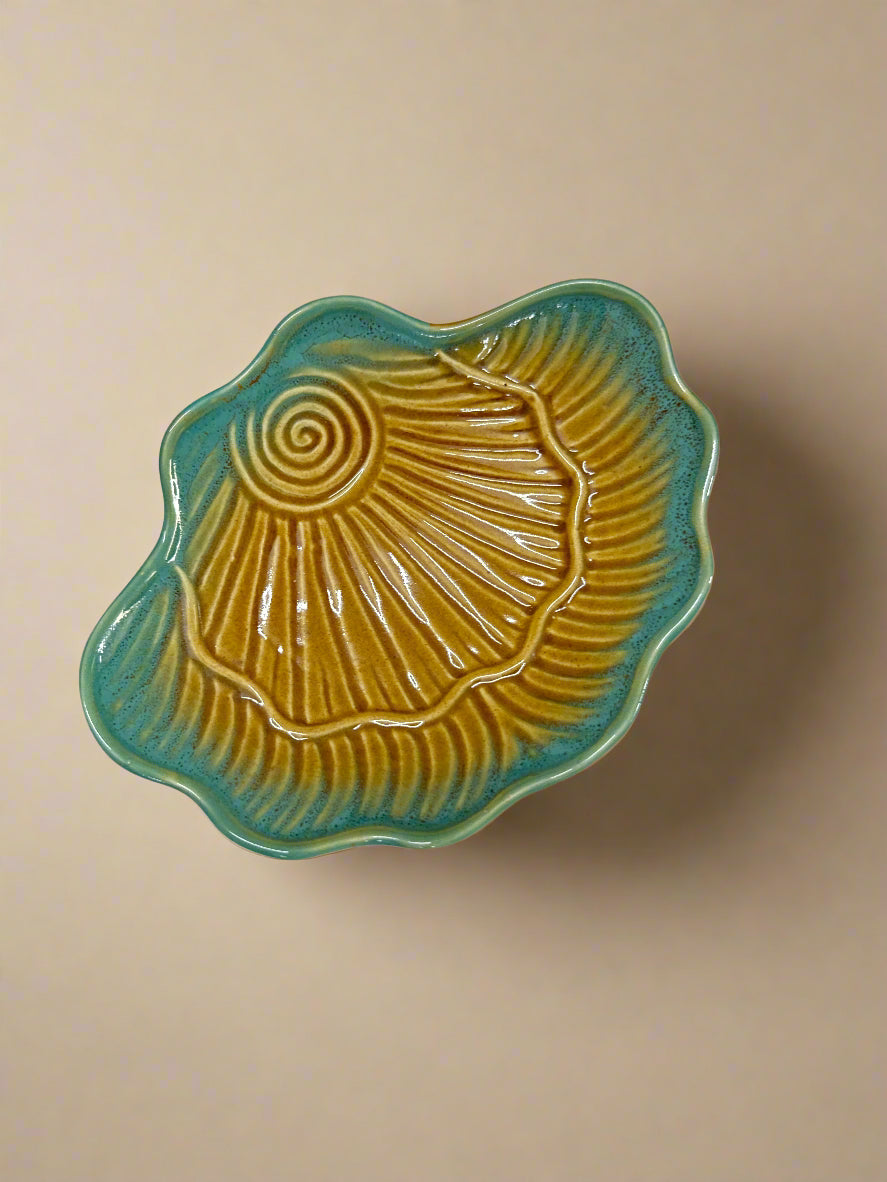 Shellac Mustard Trinket Dish
