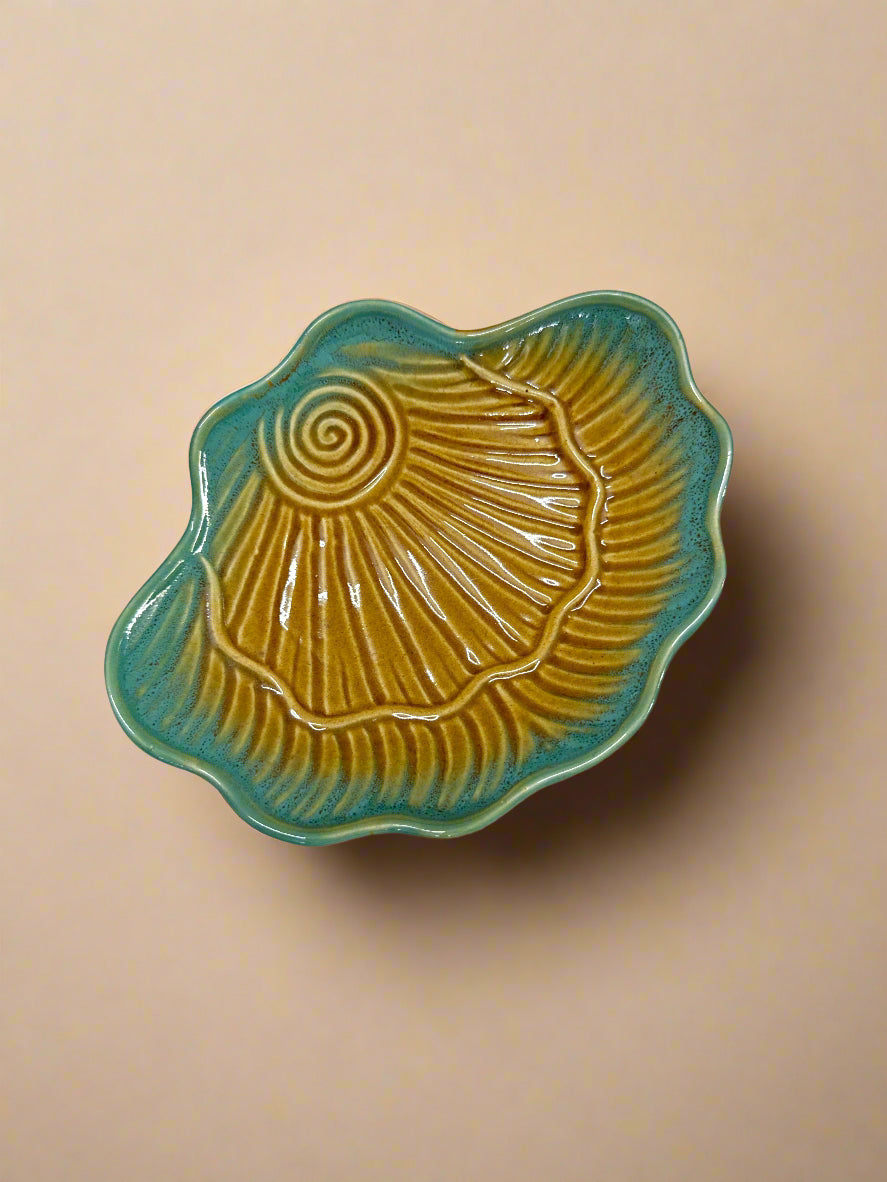 Shellac Mustard Trinket Dish